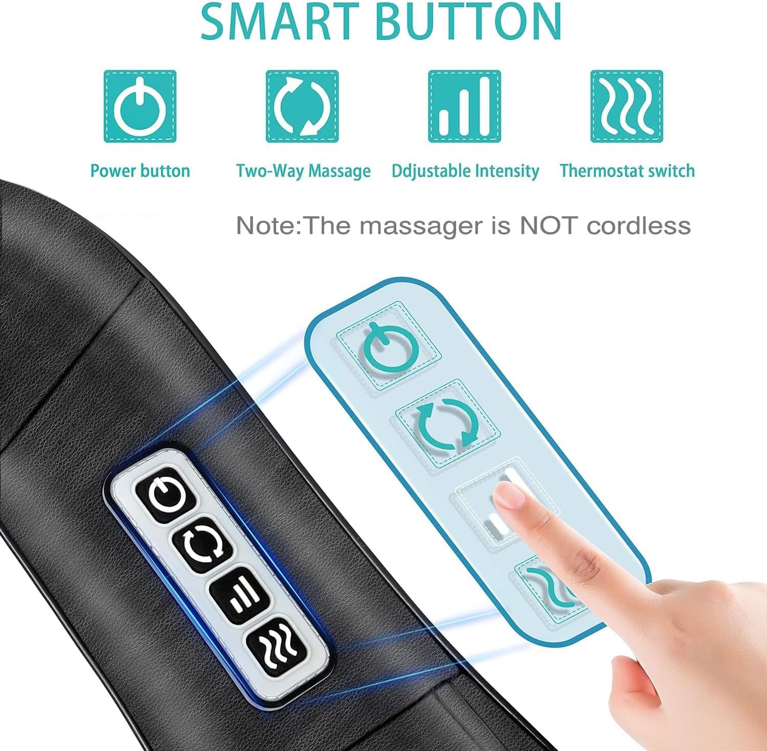 Shiatsu Back and Neck Massager, Back Massager Deep Tissue Kneading Neck and Shoulder Massage with Heat, Electric Massage Pillow Fathers Day Gift Ideas from Daughter Son(Not Cordless) Shiatsu Back and Neck Massager, Back Massager Deep Tissue Kneading Neck and Shoulder Massage with Heat, Electric Massage Pillow Fathers Day Gift Ideas from Daughter Son(Not Cordless)