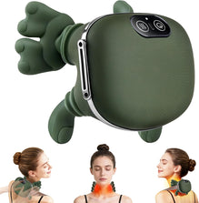 Shoulder and Neck Massager, Bionic Heated Massager, Neck Massager with Fingers, 4D Kneading Massage, Simulates a Real Palm Massage for Comfort, Relax Muscle Tension (Green)