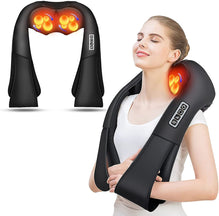 Shiatsu Back and Neck Massager, Back Massager Deep Tissue Kneading Neck and Shoulder Massage with Heat, Electric Massage Pillow Fathers Day Gift Ideas from Daughter Son(Not Cordless)