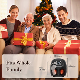 Foot Massager FSA Eligible HSA, Feet Massager with Heat for Plantar Fasciitis Relief, 5 Levels Compression & Vibration Massage for Neuropathy, Christmas Gifts for Women Men, Fits up to 13"